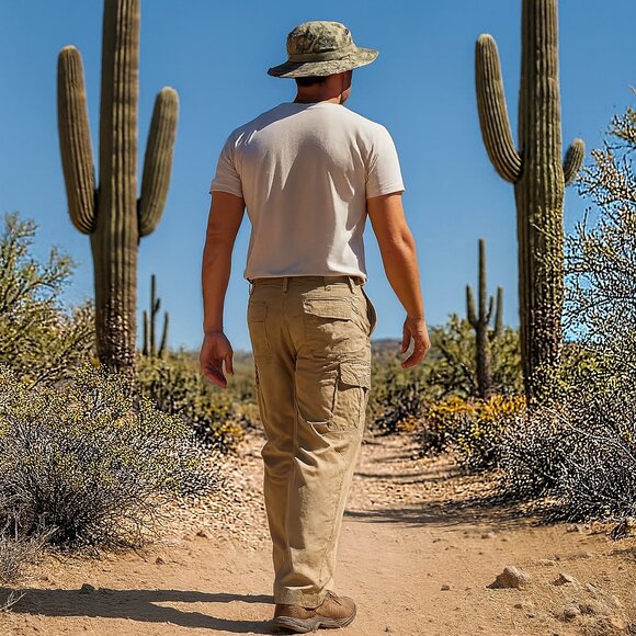 BC Clothes Convertible Adventure Pants XL Tan Un Zip Stretch Waist - Picture 4 of 12